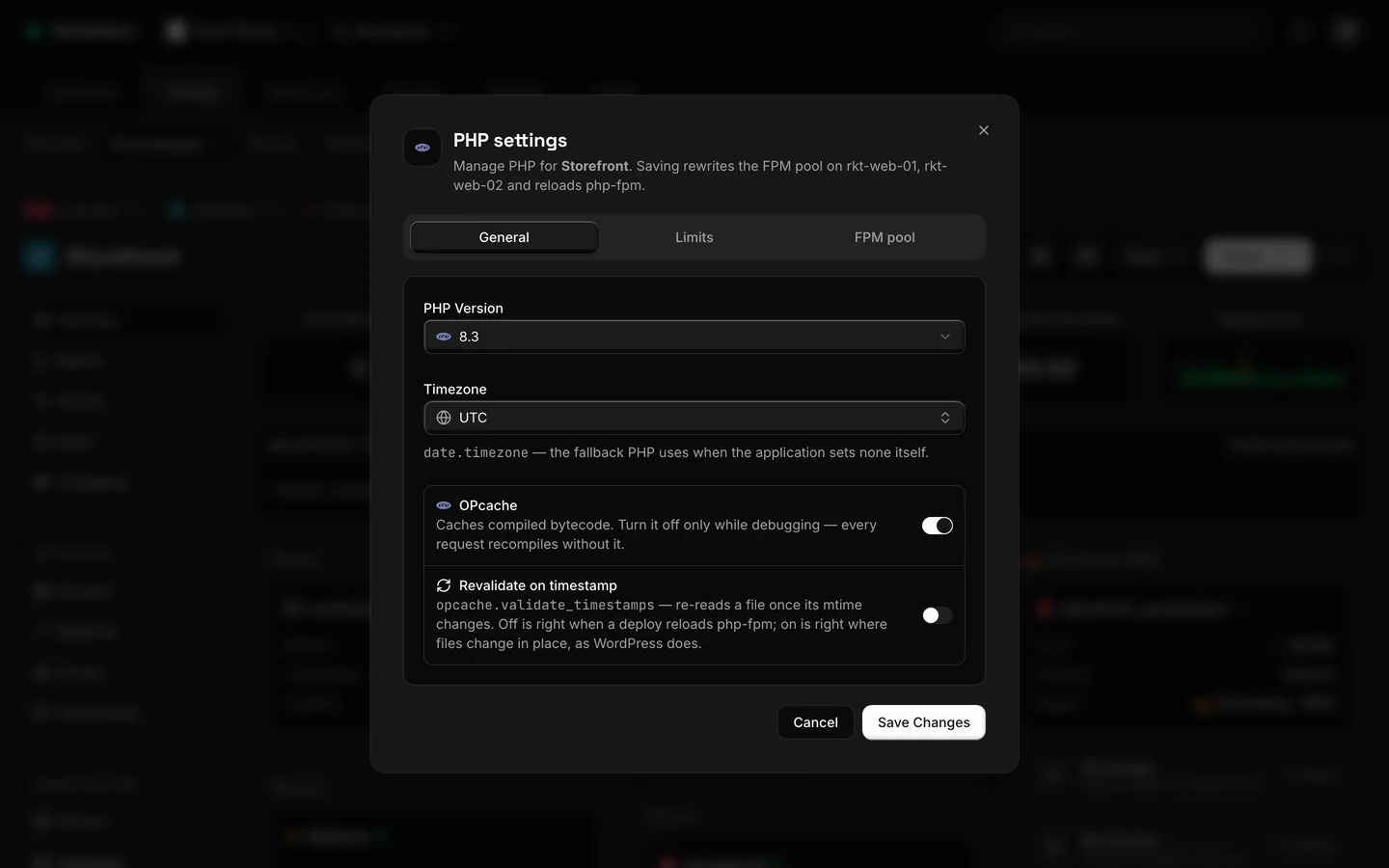 Multiple PHP versions per server in the Rocketeers app