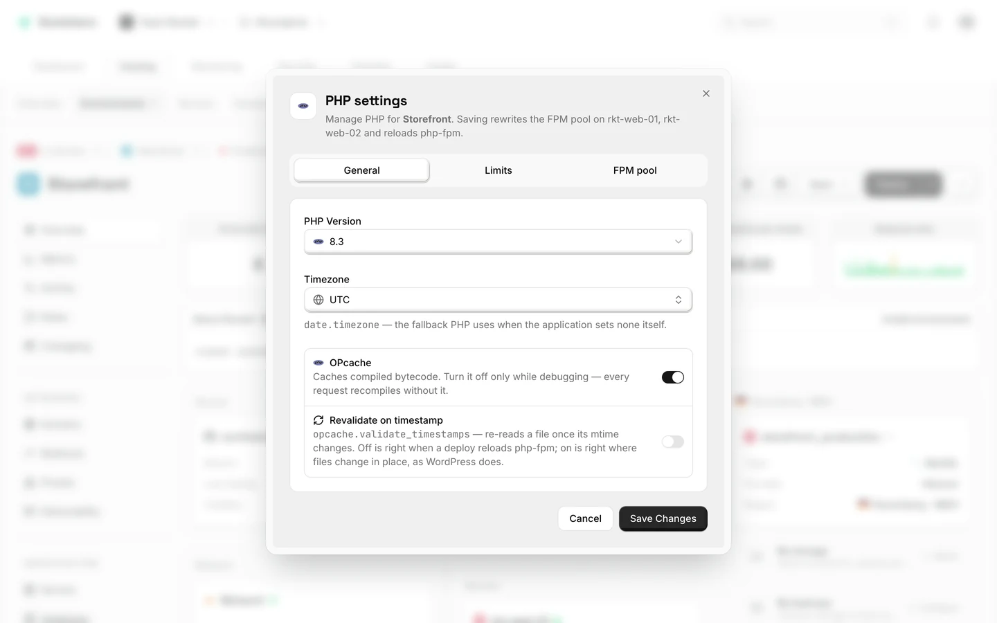 Multiple PHP versions per server in the Rocketeers app