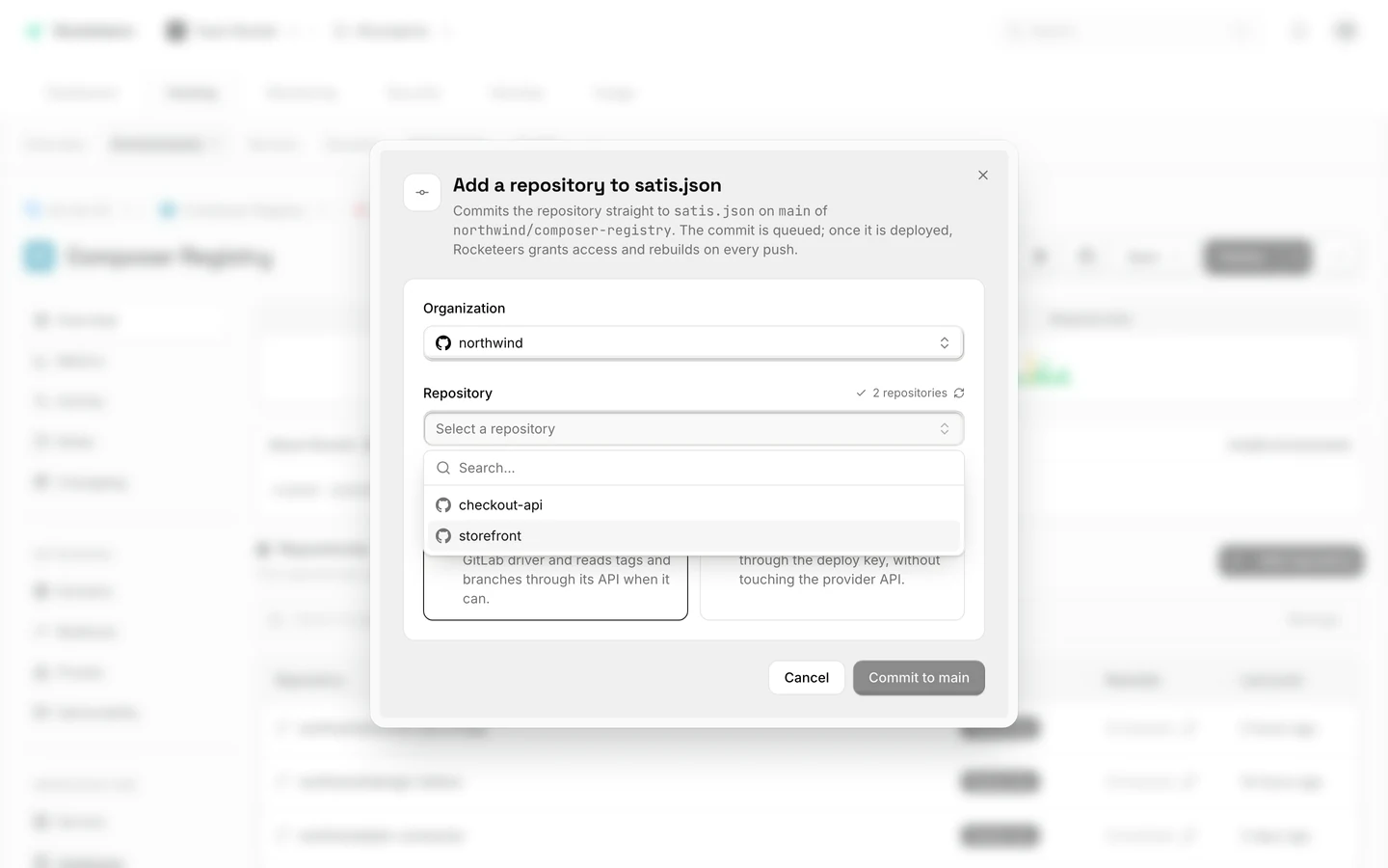 Connect private repositories
